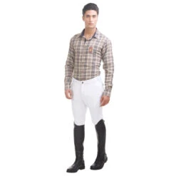 TuffRiderMen's Patrol Knee Patch Breeches -Best Equestrian Shop 10029 240 01 wht full.bod