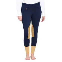 TuffRider Ladies Unifleece Pull-On Winter Breeches -Best Equestrian Shop 10054 92 NVY 2