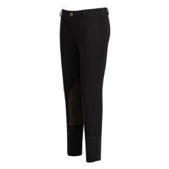 TuffRider Children's Starter Lowrise Pull-On Knee Patch Breeches -Best Equestrian Shop 100567 479 16 black 1