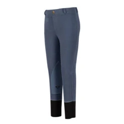 TuffRider Children's Starter Lowrise Pull-On Knee Patch Breeches -Best Equestrian Shop 100567 479 35 denim 1