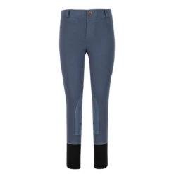 TuffRider Children's Starter Lowrise Pull-On Knee Patch Breeches -Best Equestrian Shop 100567 479 35 denim 2