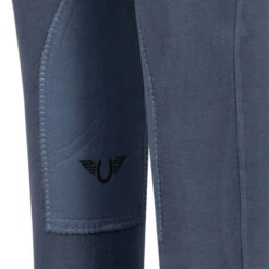 TuffRider Children's Starter Lowrise Pull-On Knee Patch Breeches -Best Equestrian Shop 100567 479 35 denim 6