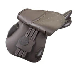 HDR Equipe Covered Close Contact Saddle -Best Equestrian Shop 24164 JPC HDR Equipe.Covered.CC.Saddle Flap.Havana