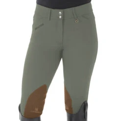Romfh Ladies Sarafina Euro Seat Knee Patch Breeches -Best Equestrian Shop 468455 ERS Romfh.Ladies.Sarafina.Euro .Seat .KneePatch.Breech Classic.Desert.Sage