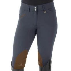 Romfh Ladies Sarafina Euro Seat Knee Patch Breeches -Best Equestrian Shop 468455 ERS Romfh.Ladies.Sarafina.Euro .Seat .KneePatch.Breech Classic.Pewter