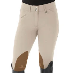 Romfh Ladies Sarafina Euro Seat Knee Patch Breeches -Best Equestrian Shop 468455 ERS Romfh.Ladies.Sarafina.Euro .Seat .KneePatch.Breech Classic.White .Sand