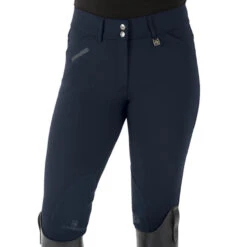 Romfh Ladies Sarafina Euro Seat Knee Patch Breeches -Best Equestrian Shop 468455 ERS Romfh.Ladies.Sarafina.Euro .Seat .KneePatch.Breech Dark.Navy
