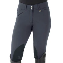 Romfh Ladies Sarafina Euro Seat Knee Patch Breeches -Best Equestrian Shop 468455 ERS Romfh.Ladies.Sarafina.Euro .Seat .KneePatch.Breech Pewter