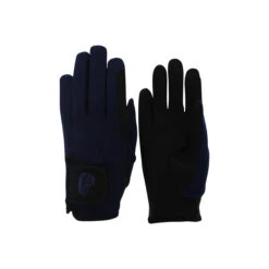 TuffRider Children's Performance Riding Gloves -Best Equestrian Shop 9215 tf kids.perf .glvs navy front
