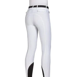 Equiline ATIRK Women's Knee Grip Breeches In 4 Seasons B-Move -Best Equestrian Shop AtirK EQuline N08981 White Back