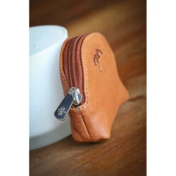 Penelope Coin Purse -Best Equestrian Shop CPB French.EQ Penelope Coin.Purse Zipper Brandy