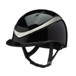 Charles Owen Halo With MIPS - Custom Helmet -Best Equestrian Shop Charles.Owen Halo Black.Gloss .Platinum