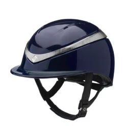 Charles Owen Halo With MIPS - Custom Helmet -Best Equestrian Shop Charles.Owen Halo Midnight.Gloss .Platinum