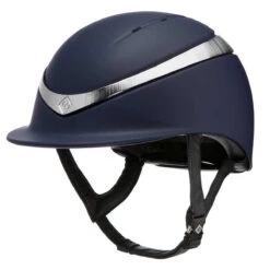 Charles Owen Halo With MIPS - Custom Helmet -Best Equestrian Shop Charles.Owen Halo Midnight.Matte .Platinum