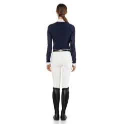 EGO 7 Women's Teresa Long Sleeve Show Shirt -Best Equestrian Shop EGO7 Teresa.LS Navy Back