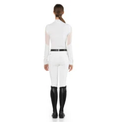 EGO 7 Women's Teresa Long Sleeve Show Shirt -Best Equestrian Shop EGO7 Teresa.LS White Back