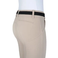 Equiline Women's X Shape Knee Grip Breech -Best Equestrian Shop EQline 181 N08674 XShapeKG Beige Closeup