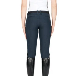 Equiline Women's X Shape Knee Grip Breech -Best Equestrian Shop EQline 181 N08674 XShapeKG Blue Back