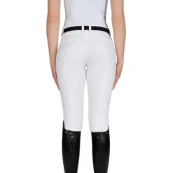 Equiline Women's X Shape Knee Grip Breech -Best Equestrian Shop EQline 181 N08674 XShapeKG White Back