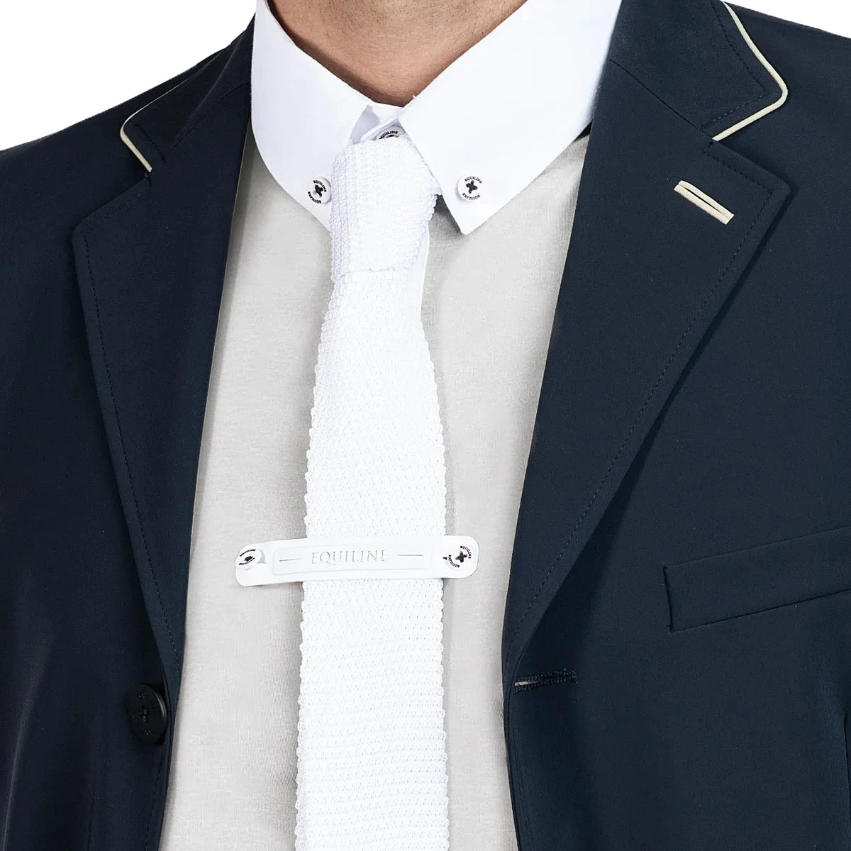 Equiline Men's Knit Cotton Slim Tie 2 Equiline Men's Knit Cotton Slim Tie - Image 2