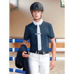 Equiline Men's CeliraC Competition Polo -Best Equestrian Shop EQline H00540 CeliraC Blue IRL