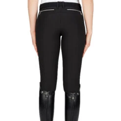 Equiline Women's Ash Riding Breeches With X-Grip Knee Patch -Best Equestrian Shop EQline N08698 Ash.XGripKP Black Back