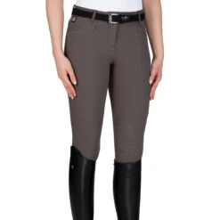Equiline Women's Ash Riding Breeches With X-Grip Knee Patch -Best Equestrian Shop EQline N08698 Ash.XGripKP Marsh