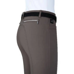 Equiline Women's Ash Riding Breeches With X-Grip Knee Patch -Best Equestrian Shop EQline N08698 Ash.XGripKP Marsh Detail