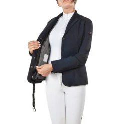 Equiline Airbag Compatible Show Coat -Best Equestrian Shop Equiline 181 M08716 002 Airbag.Compatible.Show .Coat Blue 02