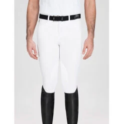 Equiline Men's Grafton Knee Patch Breech -Best Equestrian Shop Equiline Grafton Mens White 01354.1585186912.1280.1280