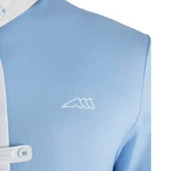 Equiline Evik Men's Competition Polo Long Sleeve Shirt -Best Equestrian Shop Equiline Mens Evik.LS .Competition.Polo .Shirt Light.Blue Logo