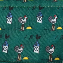 Essex Classics Ladies "Cock-a-Doodle-Do" Talent Yarn Straight Collar Long Sleeve Show Shirt -Best Equestrian Shop Essex.Classics Cock a doodle do Show.Shirt ESL35 W3 Green.Roosters Swatch 00