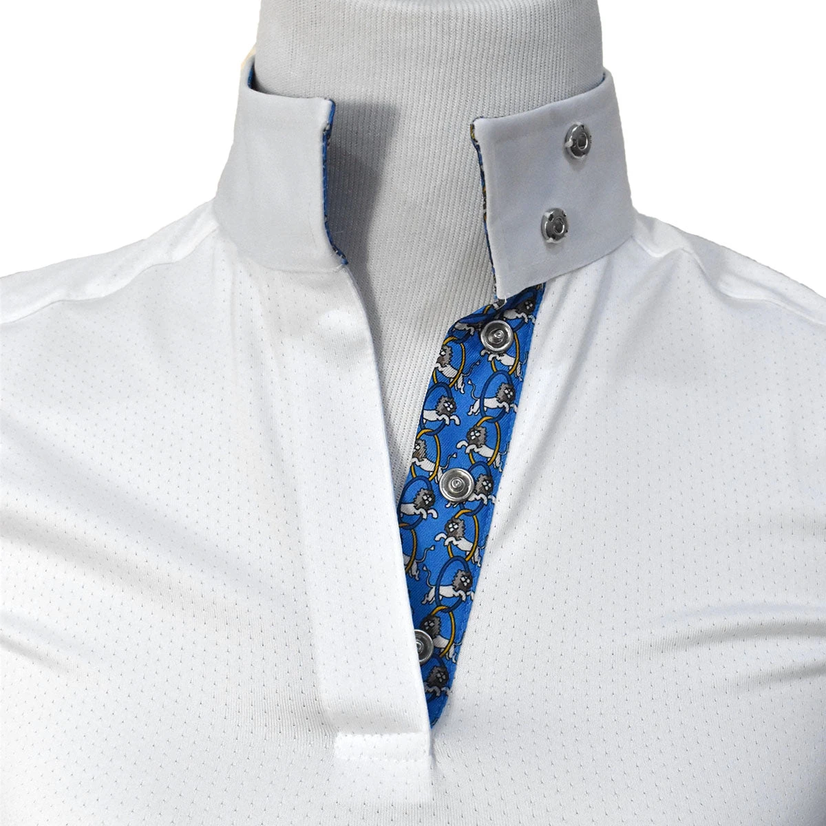 Essex Classics Girls "Lions" Talent Yarn Wrap Collar Long Sleeve Show Shirt 2 Essex Classics Girls "Lions" Talent Yarn Wrap Collar Long Sleeve Show Shirt - Image 2