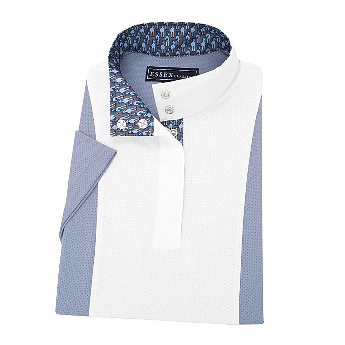 Essex Classics Girls "Looking Back" Luna Light Blue Performance Short Sleeve Show Shirt 1 Essex Classics Girls "Looking Back" Luna Light Blue Performance Short Sleeve Show Shirt