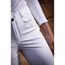 Jump'in Unisex Junior Sacha Breeches -Best Equestrian Shop Jump.In Unisex.Junior.Sacha .Breeches White Front.Logo