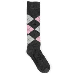 USG Karo Socks -Best Equestrian Shop KARO KL.USG Socks Drk.Grey .Lt .Grey .Pink Front