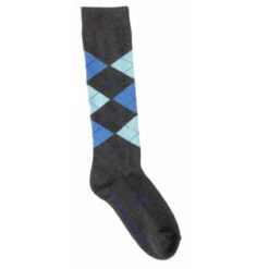 USG Karo Socks -Best Equestrian Shop KARO KL.USG Socks Drk.Grey .Ryl .Aqua Front