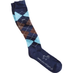 USG Karo Socks -Best Equestrian Shop KARO KL.USG Socks Nvy.Brn .Bl Front