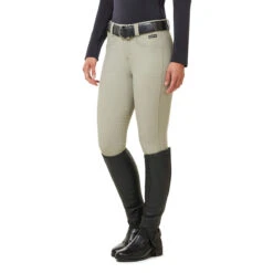 Kerrits Women's 3-Season Tailored Knee Patch Breech 9 Kerrits Women's 3-Season Tailored Knee Patch Breech -Best Equestrian Shop Kerrits 40681P Sand Side