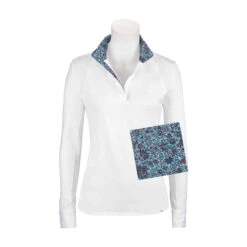 RJ Classics Maddie Jr. 37.5 Show Shirt -Best Equestrian Shop Maddie MD500JJ Blue Paisley swatch