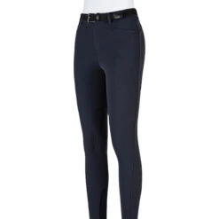 Equiline Girl's JinaK Knee Patch Breeches -Best Equestrian Shop N05021 EQline JinaK Blue