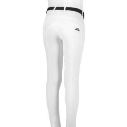 Equiline Girl's JinaK Knee Patch Breeches -Best Equestrian Shop N05021 EQline JinaK White Back