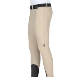 Equiline GrantK Men's B-Move Knee Grip Breeches -Best Equestrian Shop N08479 EQline GrentK Beige Side