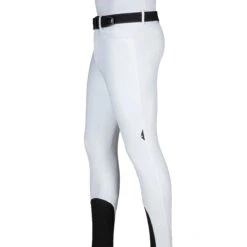Equiline GrantK Men's B-Move Knee Grip Breeches -Best Equestrian Shop N08479 EQline GrentK White Side