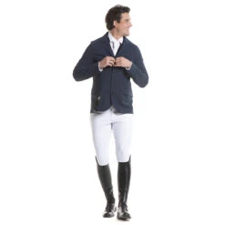 Oscar & Gabrielle Men's Jean Light Show Jacket -Best Equestrian Shop OG Jean blu5