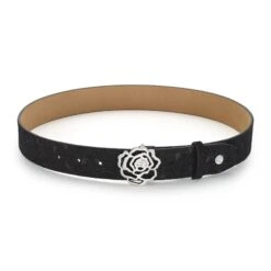 Hannah Childs Signature Rose Belt -Best Equestrian Shop Ring Black Matte