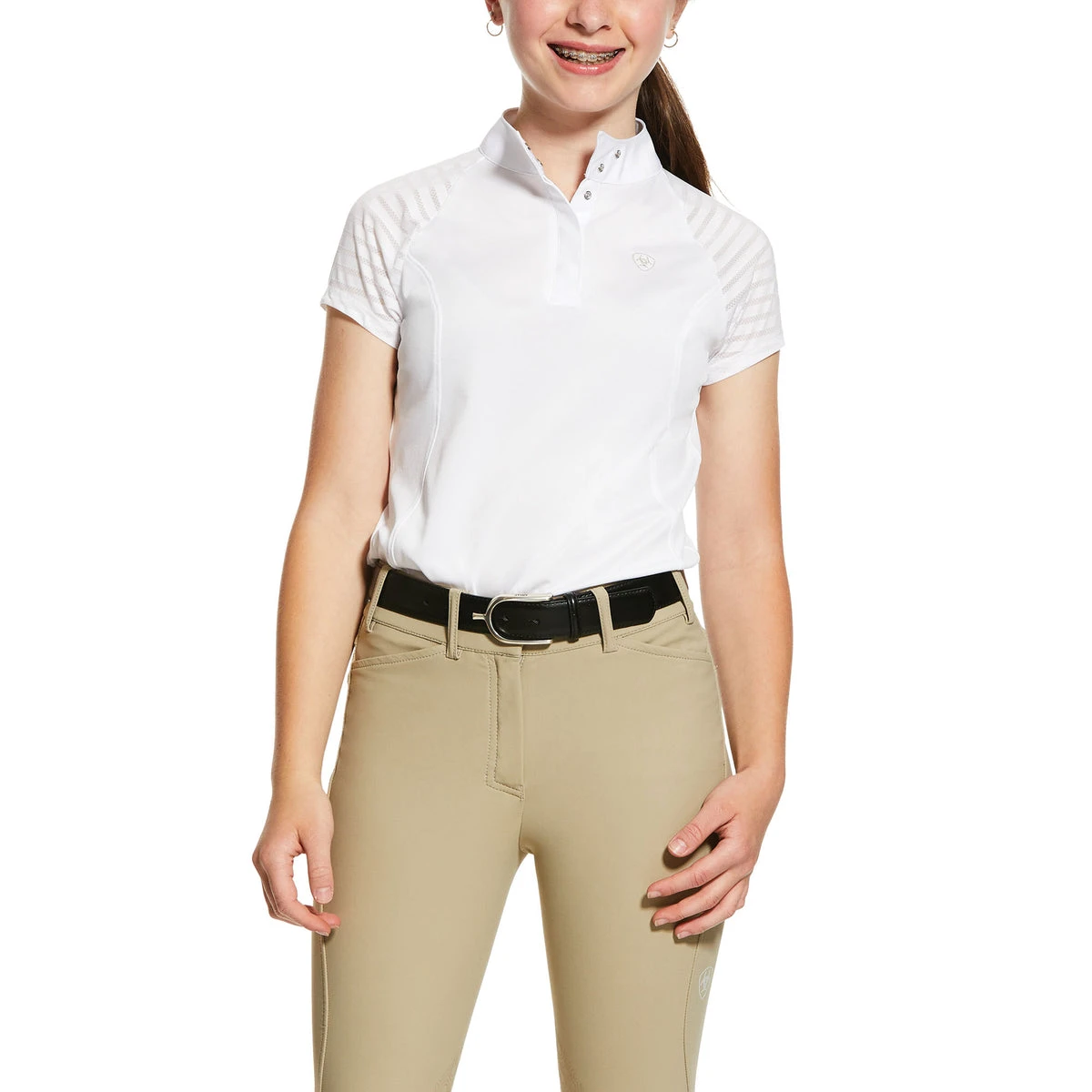 Ariat Girl's Aptos Vent Show Shirt 1 Ariat Girl's Aptos Vent Show Shirt