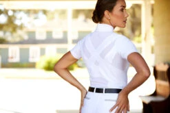 Ariat Womens Ascent 1/4 Zip Short Sleeve Show Shirt 33 Ariat Womens Ascent 1/4 Zip Short Sleeve Show Shirt -Best Equestrian Shop S23 WMS ENGL Carmel LaCunha Shot 02 7942 RTL