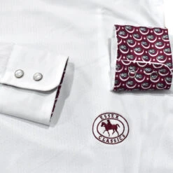 Essex Classics Ladies "Owls" Talent Yarn Wrap Collar Long Sleeve Show Shirt -Best Equestrian Shop SRL44 W2 01