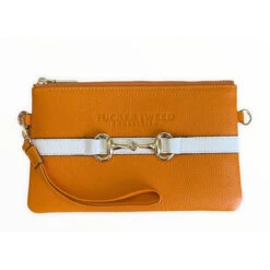 Tucker Tweed Equestrian Wellington Wristlet -Best Equestrian Shop Tucker.Tweed Wellington.Marigold.White